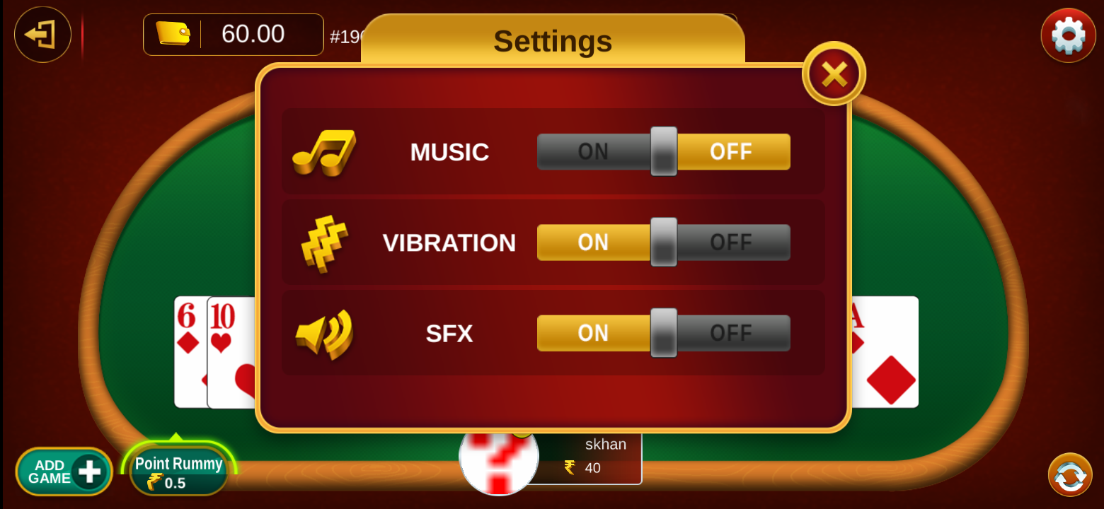 Rummy Field: Real Cash Rummy App Feature